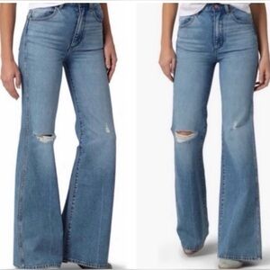 Wrangler Size 30 x 34 Wanderer High Rise Flare 622 Light Blue Jeans Cowgirl